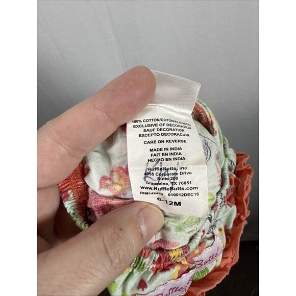 Ruffle Butts Set Tank And Bloomers Size 6-12 M Preowned Floral - Picture 8 of 9